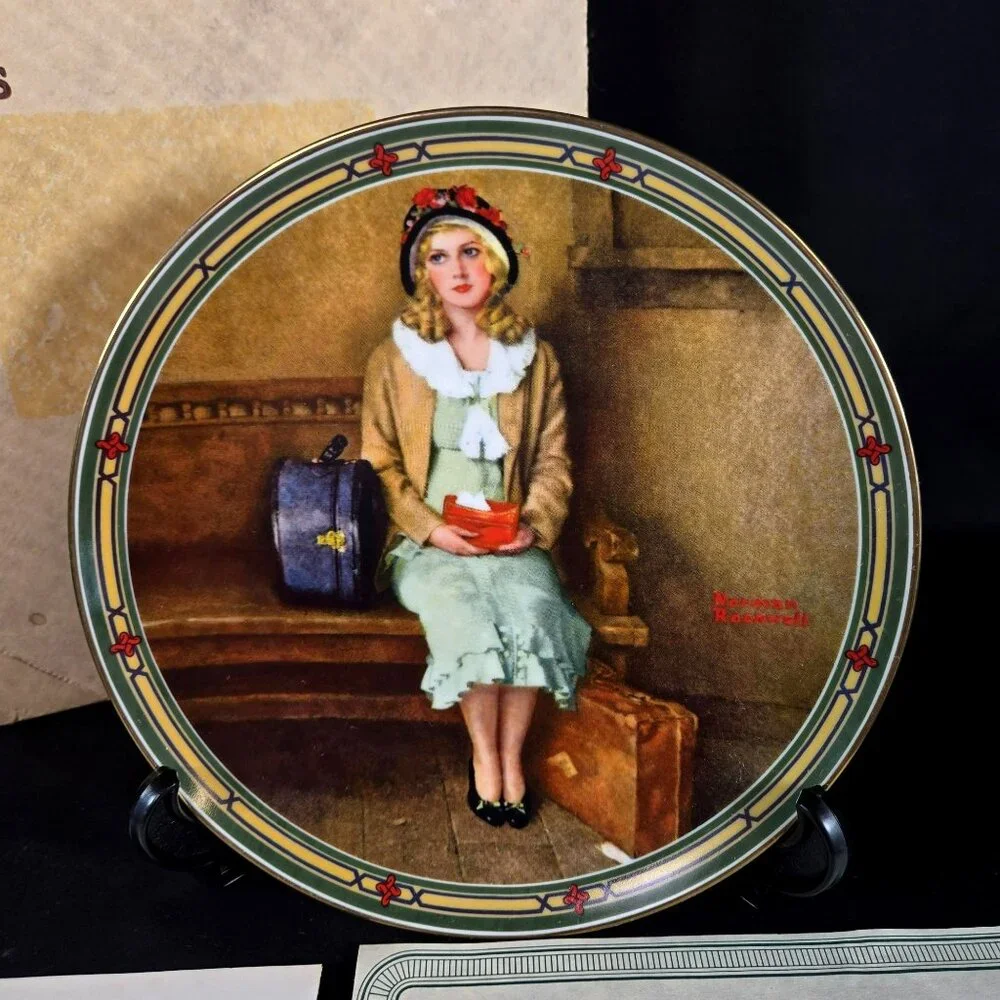 Vintage Knowles Norman Rockwell "A Young Girls Dream" Plate w COA & Original Box - Picture 2 of 8